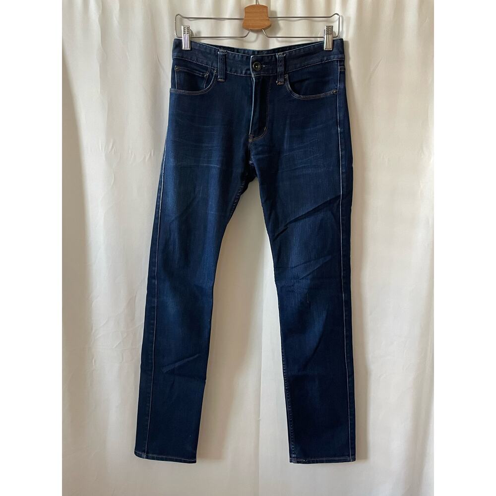 Uniqlo UJ T000 Skinny Taper Navy Hemmed Jeans 29W 29.5L